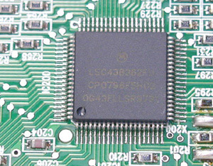VLSI chip, gebruikt in digitale audio apparatuur